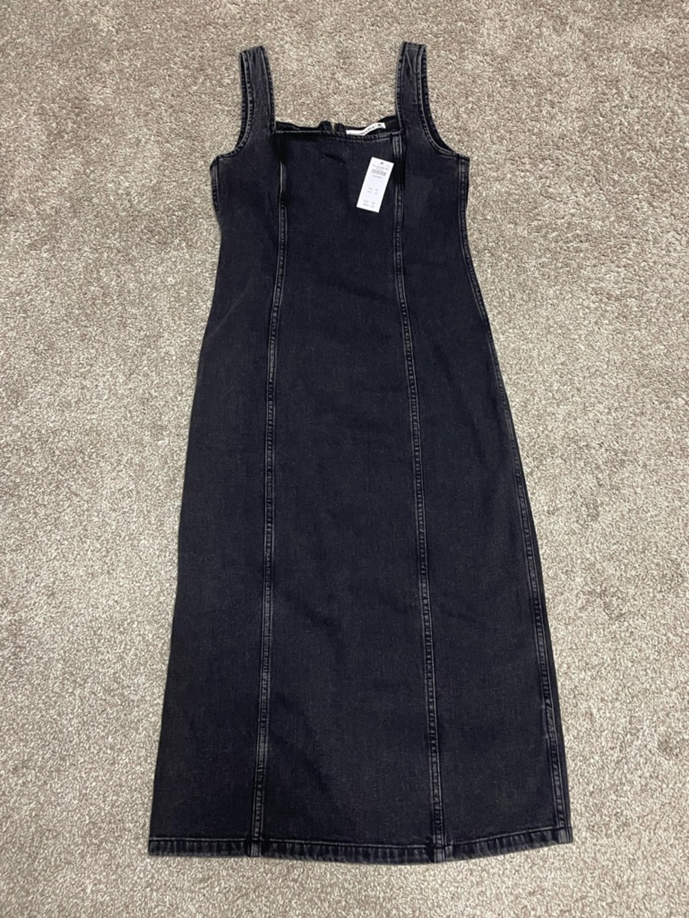 NWT Abercrombie & Fitch Denim Column Midi Dress Women’s Medium Petite